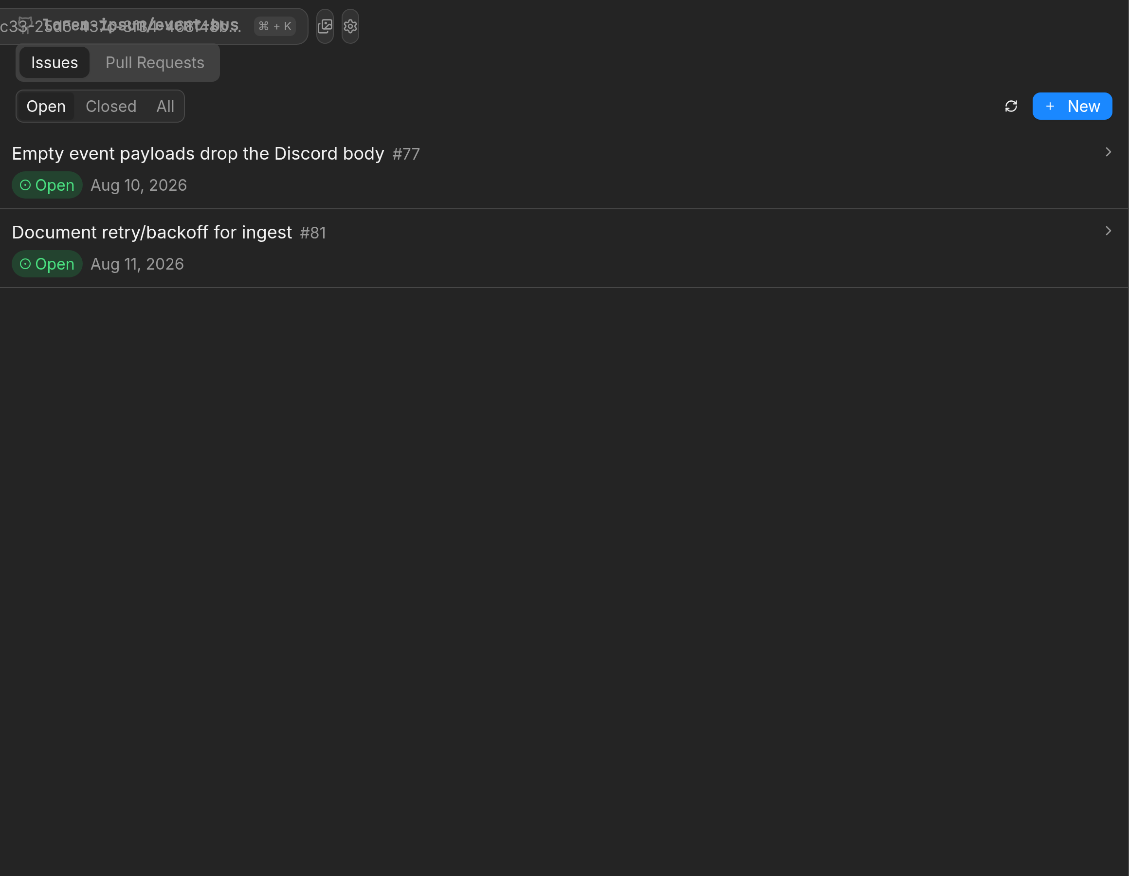 GitHub issues list in Treq