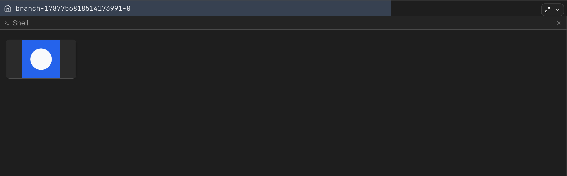 Terminal pane with an asset thumbnail from treq send